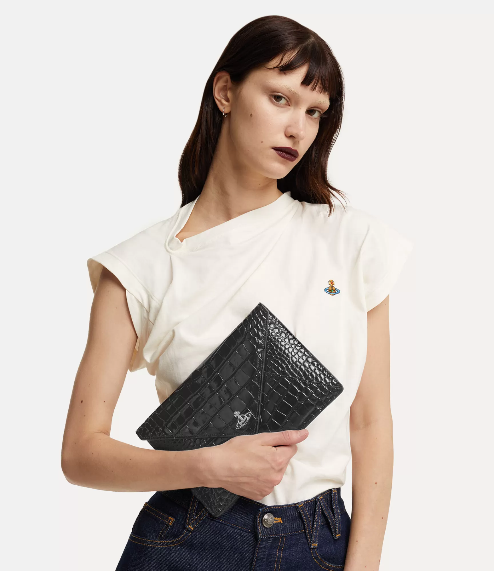 Vivienne Westwood Crocodile Envelope Clutch | Women Clutches