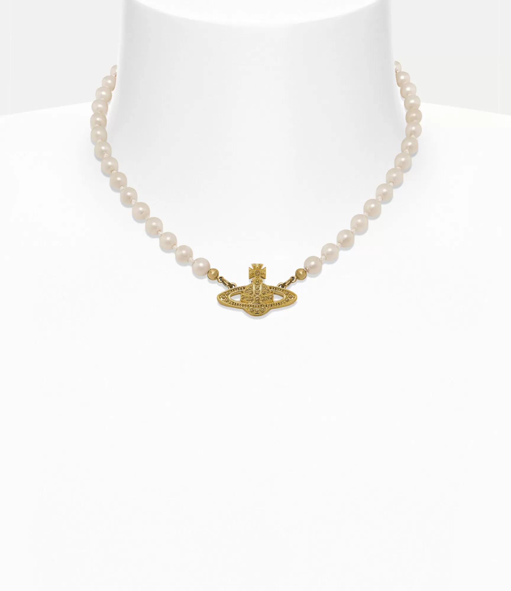 Vivienne Westwood Mini Bas Relief Pearl Choker | Women Necklaces | Classic Styles