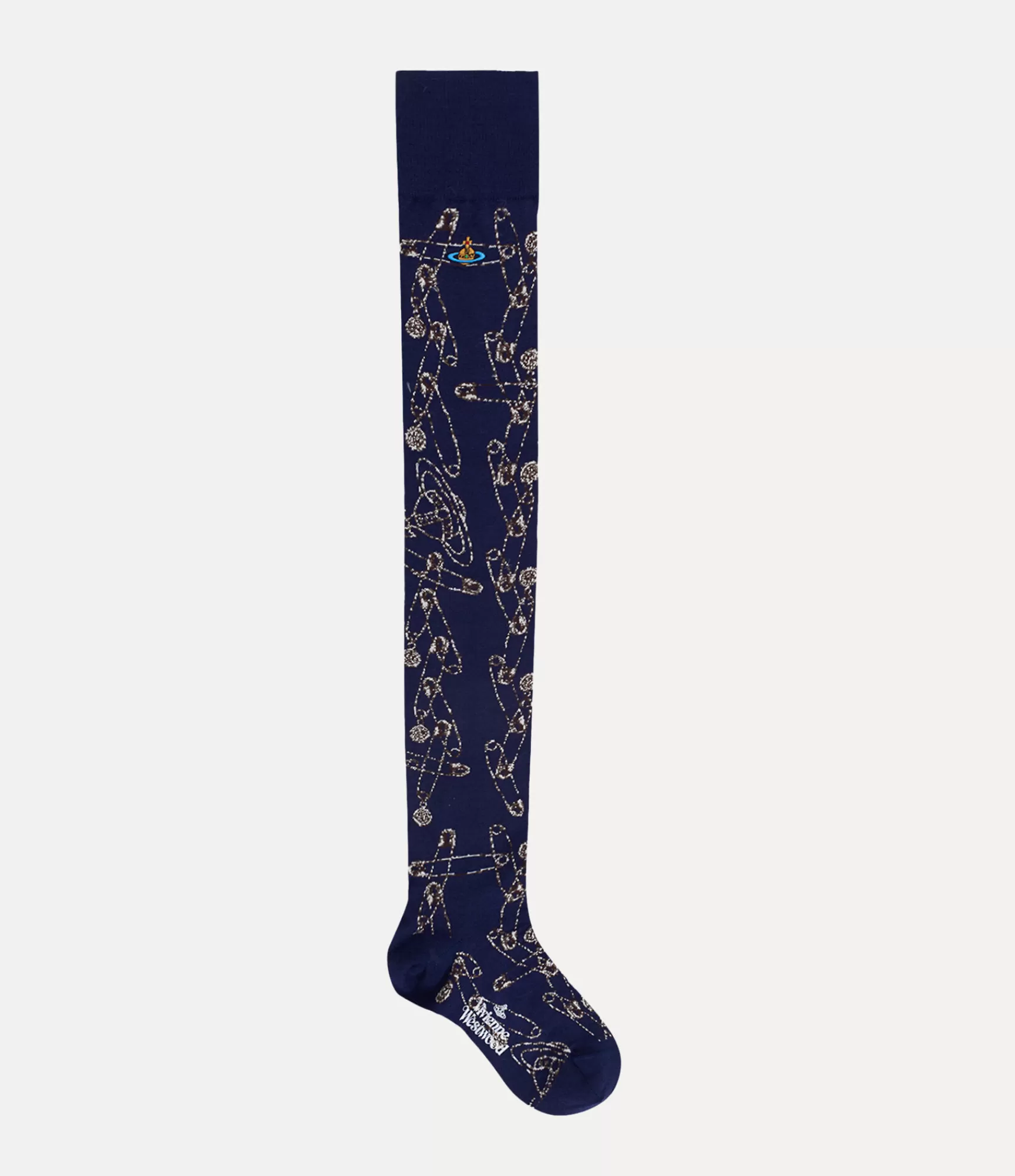 Vivienne Westwood Safety Pin Over The Knee Socks | Women Socks | Socks And Tights