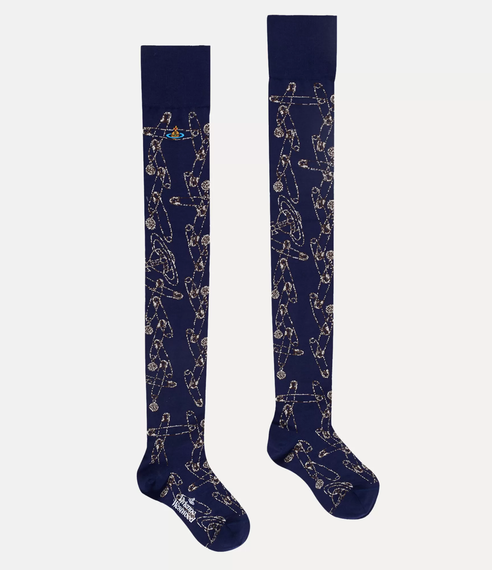 Vivienne Westwood Safety Pin Over The Knee Socks | Women Socks | Socks And Tights