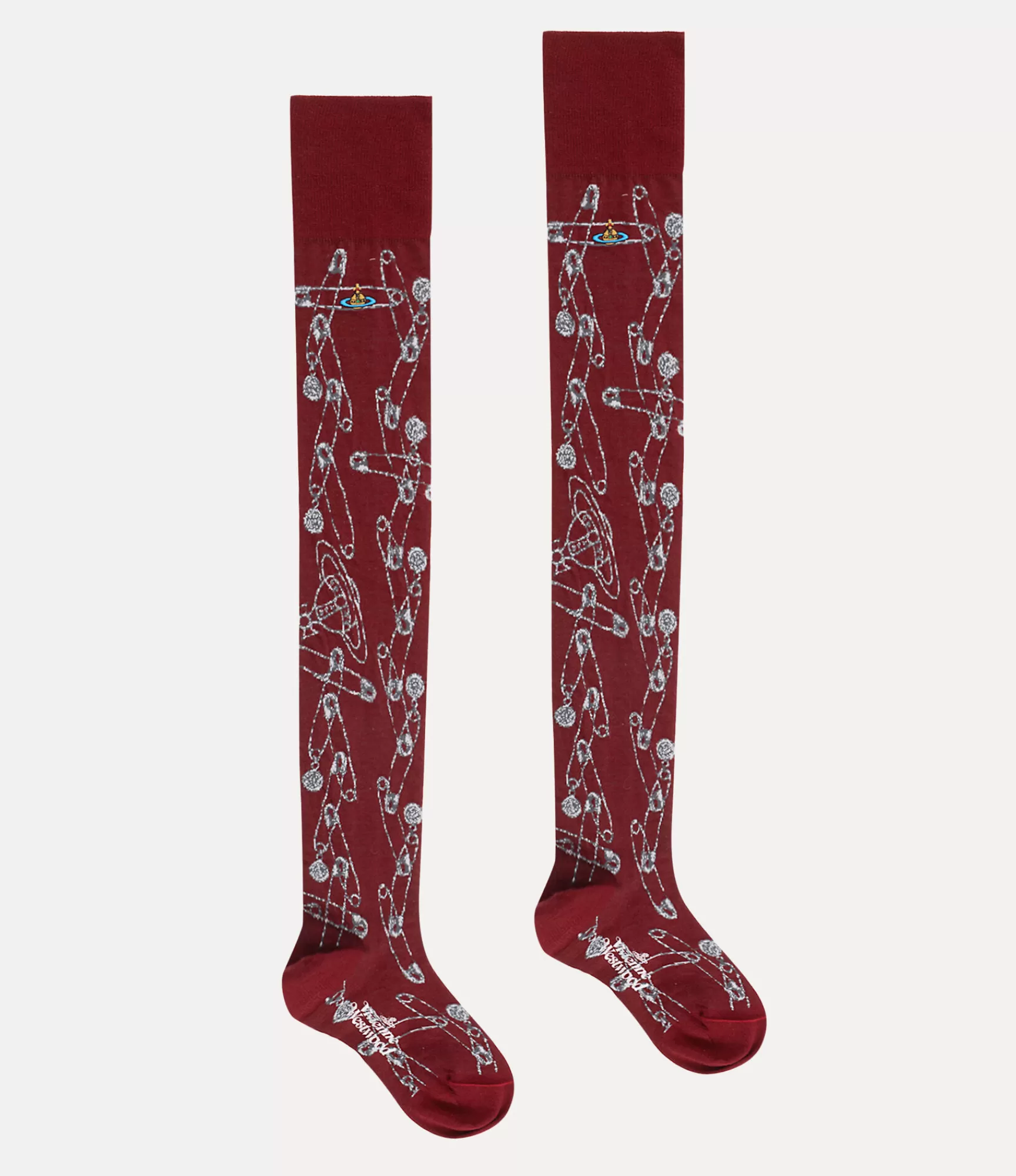 Vivienne Westwood Safety Pin Over The Knee Socks | Women Socks | Socks And Tights